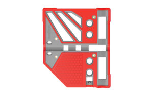 Red and gray carpenter's square tool