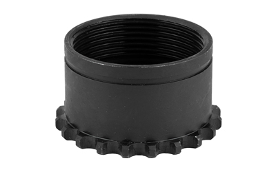 Black threaded metal adapter coupling nut