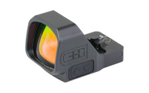 Compact red dot sight with adjustment buttons