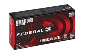 Federal American Eagle 9mm Luger ammunition box