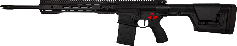 Black semi-automatic rifle side view
