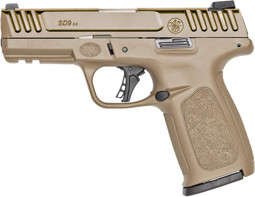 Tan SD9 pistol side view