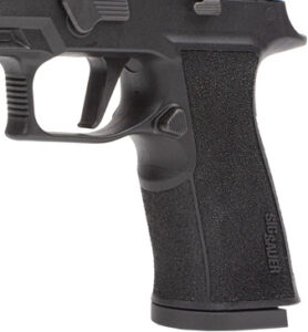 Black pistol grip, textured surface for better handling.