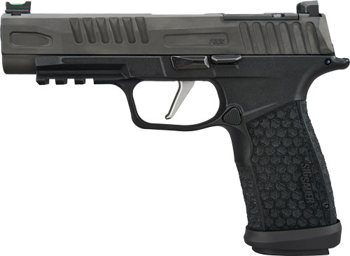 Black semi-automatic handgun side view