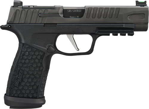 Black and gray handgun on white background