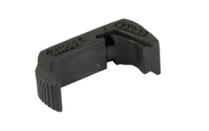 Black plastic clip for securing cables