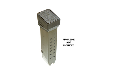 Gun magazine extender without magazine, gray color.