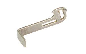 Metal fastener for shelving systems