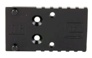 Black Glock mounting plate with holes