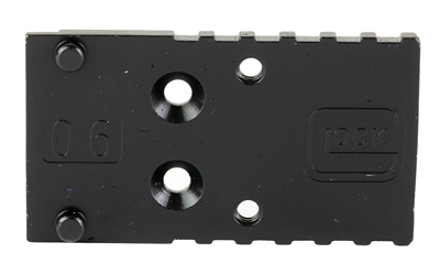 Black Glock mounting plate with holes
