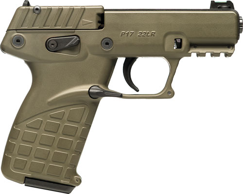 KEL-TEC P17 22LR GREEN - 17-SHOT W/3 MAGAZINES