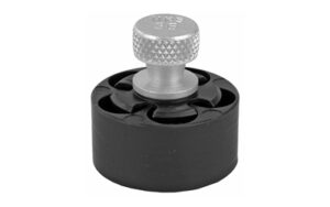 Black tire plug installation tool with silver handle.