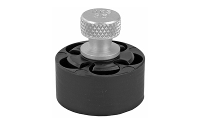 Black tire plug installation tool with silver handle.