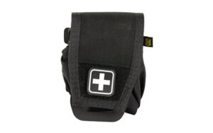 Black tactical pouch with cross symbol