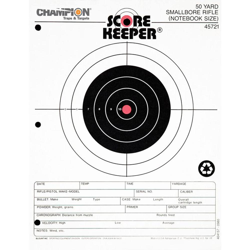 Champion scorekeeper target with concentric circles