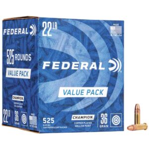 Federal 22LR ammunition, 525 rounds value pack