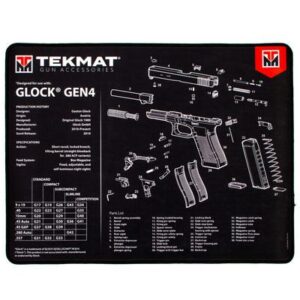 TekMat Glock Gen4 gun accessories mat with diagrams.