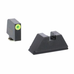 Tritium front and rear gun sight set