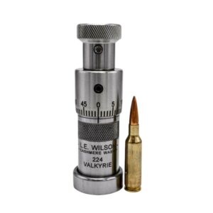 Precision reloading tool with 224 Valkyrie bullet.