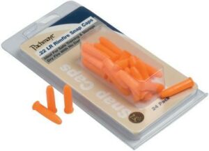 Orange rimfire snap caps in packaging