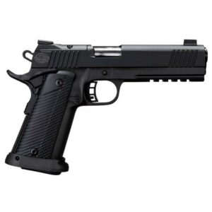 Black semi-automatic handgun side view