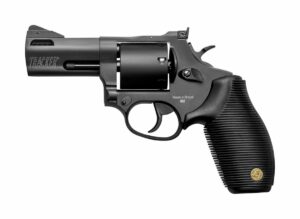 Black revolver side view, Taurus Tracker pistol.