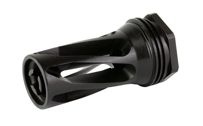 Black metal muzzle brake for firearms