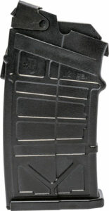 Black 12-gauge shotgun magazine clip