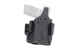 Black gun holster with clip attachments