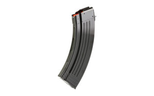 Rifle magazine with curved design