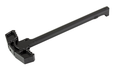 Black AR-15 charging handle on white background.