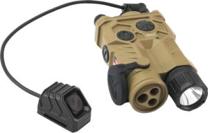 Tactical laser sight with cable switch attachment