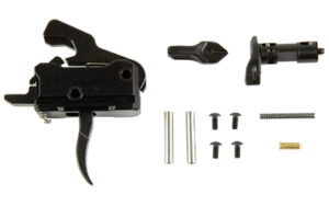 Rifle trigger assembly kit with components.