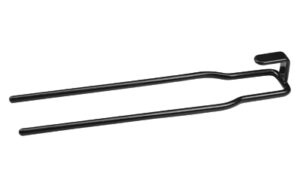 Black metal loop tool with handle