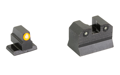 Gun sights with orange and yellow dots