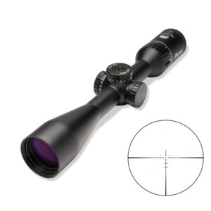Black rifle scope with reticle view