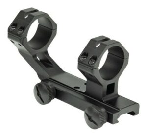 Tactical scope mount for rifles, black finish.