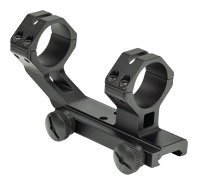 Tactical scope mount for rifles, black finish.