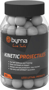 Byrna kinetic projectiles for self-defense and training
