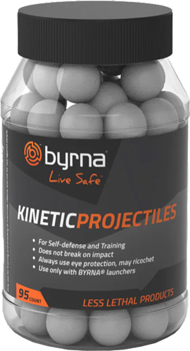 Byrna kinetic projectiles for self-defense and training