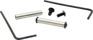 Metal pins, screws, hex keys for assembly.