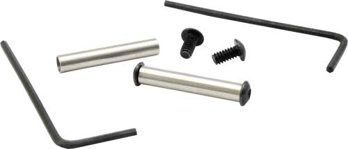 Metal pins, screws, hex keys for assembly.