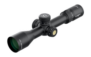 Tactical riflescope with adjustment knobs and matte finish