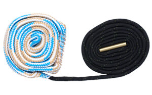 Two gun cleaning ropes with brass weight