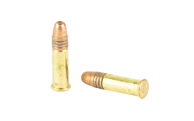 Two bullet cartridges on white background