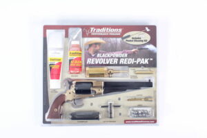 Blackpowder revolver kit with accessories.
