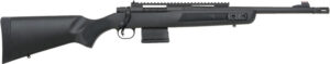 Black modern hunting rifle side view