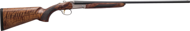Double-barrel shotgun with wooden stock
