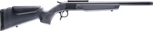 Black hunting rifle with scope mount