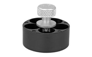 Precision metal cutting tool with knob and base.